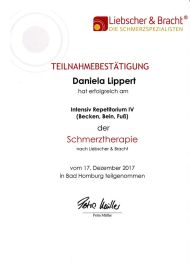 Teilnahmebestätigung, Intensiv Repetitorium, Daniela Lippert, Heilpraktikerin, Goldbach